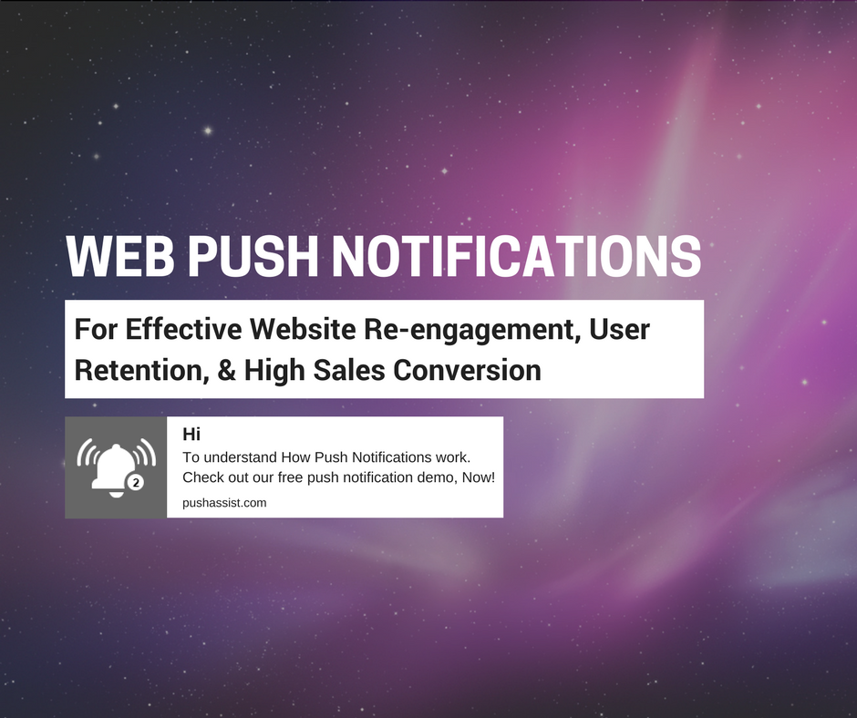 PushAssist's tweet photo. Use web push notifications for higher web engagement &amp; conversion rate. For free demo, visit: https://t.co/6cYsvya3iy
#pushnotifications https://t.co/4Dn8Ma4P2a