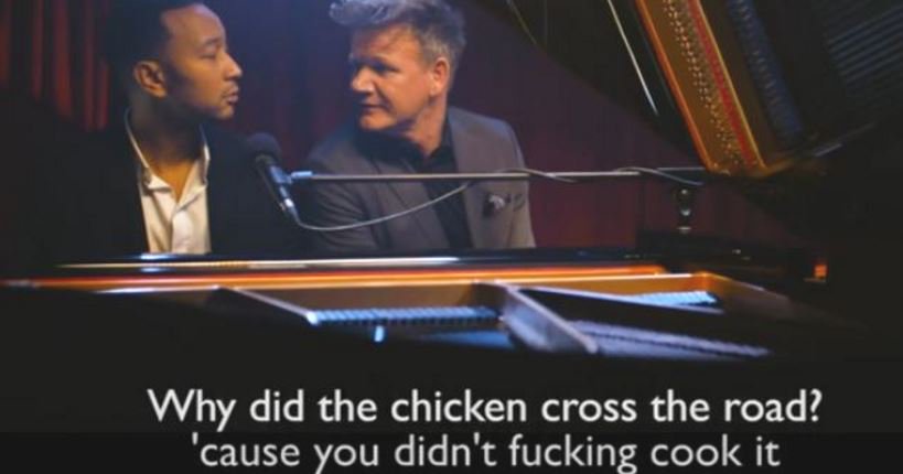 ladbible's tweet photo. John Legend sang classic Gordon Ramsey insults and it was f*cking hilarious. https://t.co/9qCju2lbL9 https://t.co/4JEd0qm1WR