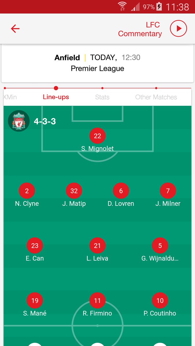 Reds line up ⚽