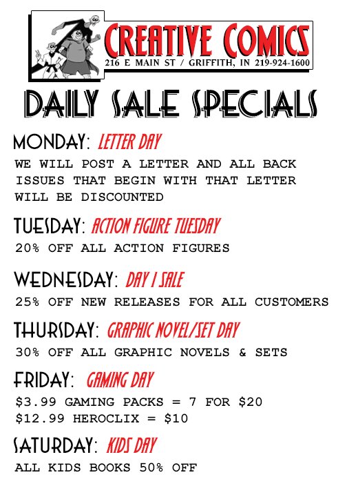 Spidernerd's tweet image. Kids Day at Creative Comics! All Kids Books 50% off today! Lots of new titles just added #comics #nwi #creativecomics