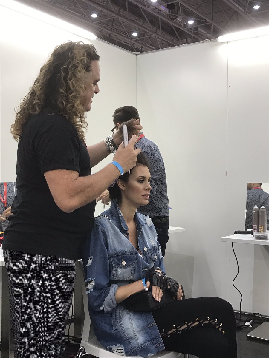 PatrickCameron_'s tweet photo. Prepping for my show @TOPHAIRIntern #CreateYourGoddess #PatrickCameronLongHairEducation https://t.co/kPHd7PFWju
