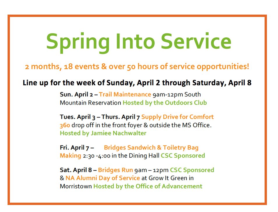 NA_service's tweet photo. We had a GREAT kick off event yesterday and are excited about the coming week of #Spring into #Service events. #SN2S https://t.co/UapZuQVdfc