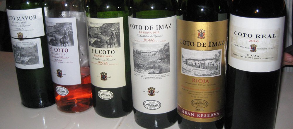 NickOnWine's tweet photo. El Coto’s lineup of super @RiojaWine at @Andanada141 #NYC last night including the brand new to the US, the Coto Real Rioja on right https://t.co/yQFOBF1otL