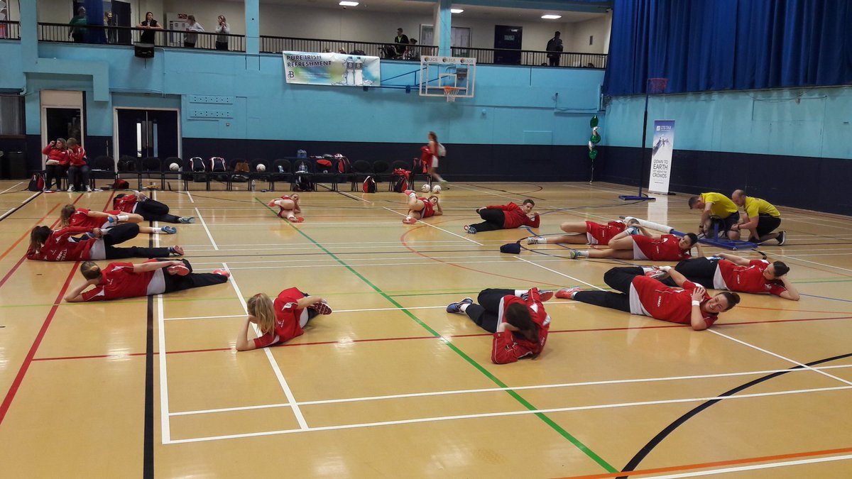 JerseyNetball's tweet photo. Senior A starting their warm up. The big game is up next. #JsyvGsy @guernseynetball https://t.co/eKbhG2Yzjm