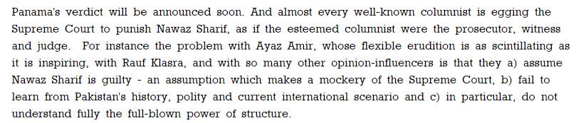 Val33d's tweet photo. @KlasraRauf Opposing view of our prof Dr Aamir to urs <h1>Will Panama wreck Pakistan’s democracy?</h1>  https://t.co/OXUA09mb98 Do comment https://t.co/o4qqIMpnti