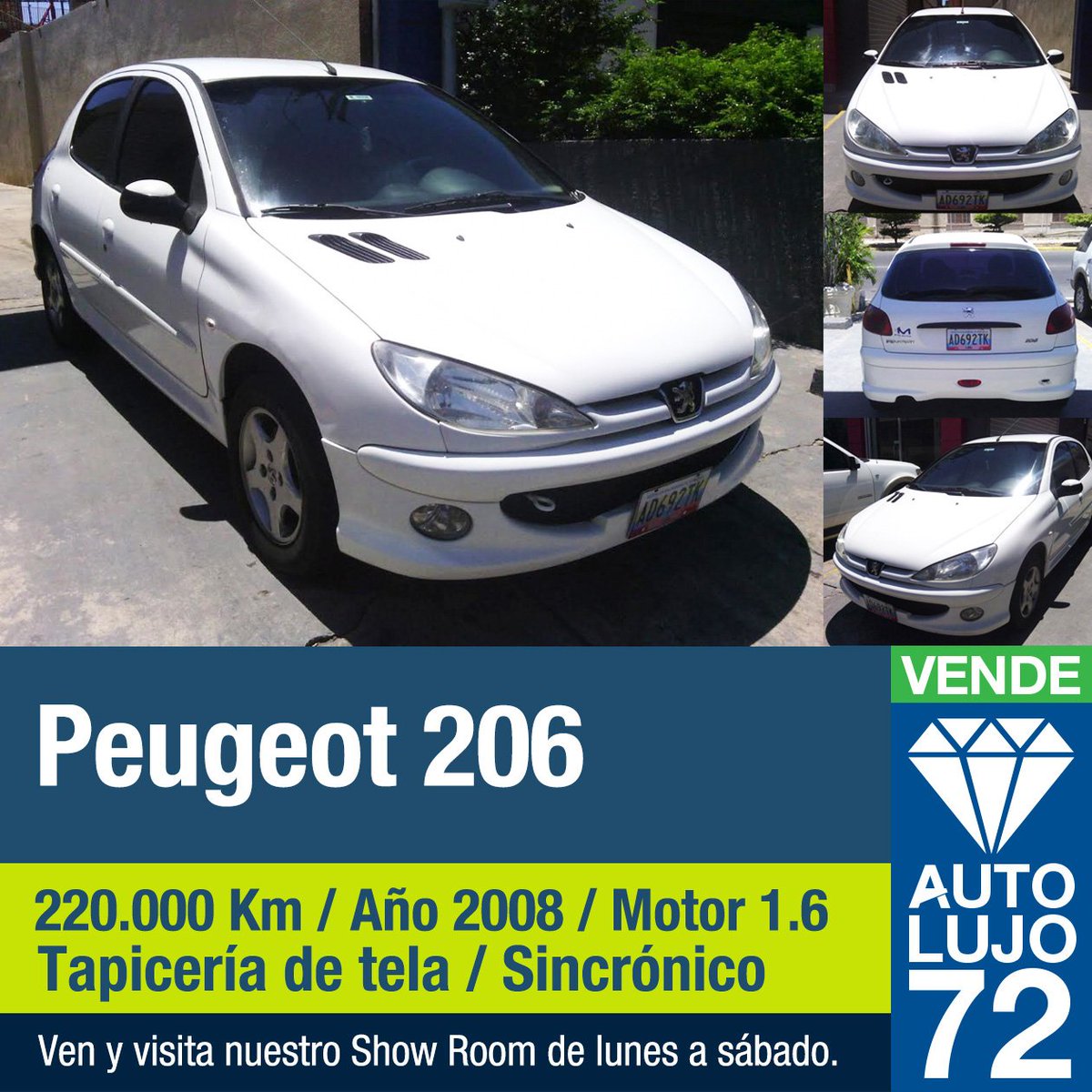 autolujo72's tweet photo. #peugeot #206
COLOR: BLANCO / AÑO: 2008 / MOTOR 1.6 / SINCRÓNICO / 220.000 KM / TAPICERÍA: TELA
Contáctanos! https://t.co/pKz583E6FF