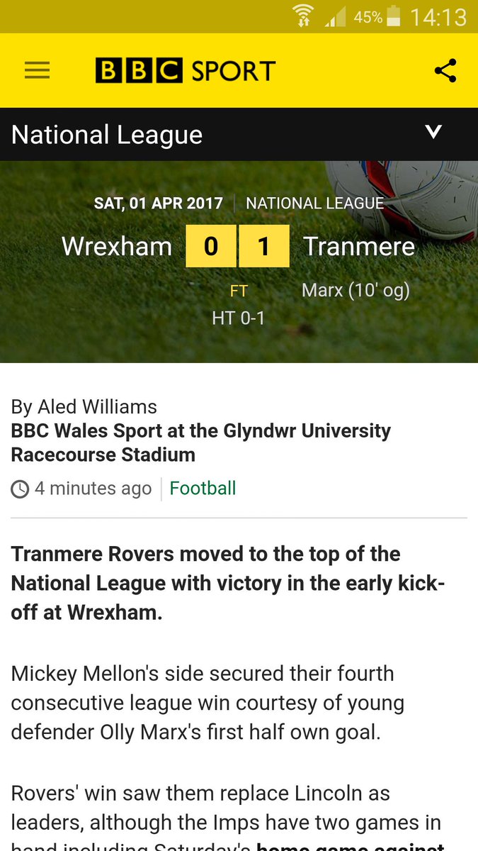 Well done Tranmere Rovers, keep moving forward 👍⚽