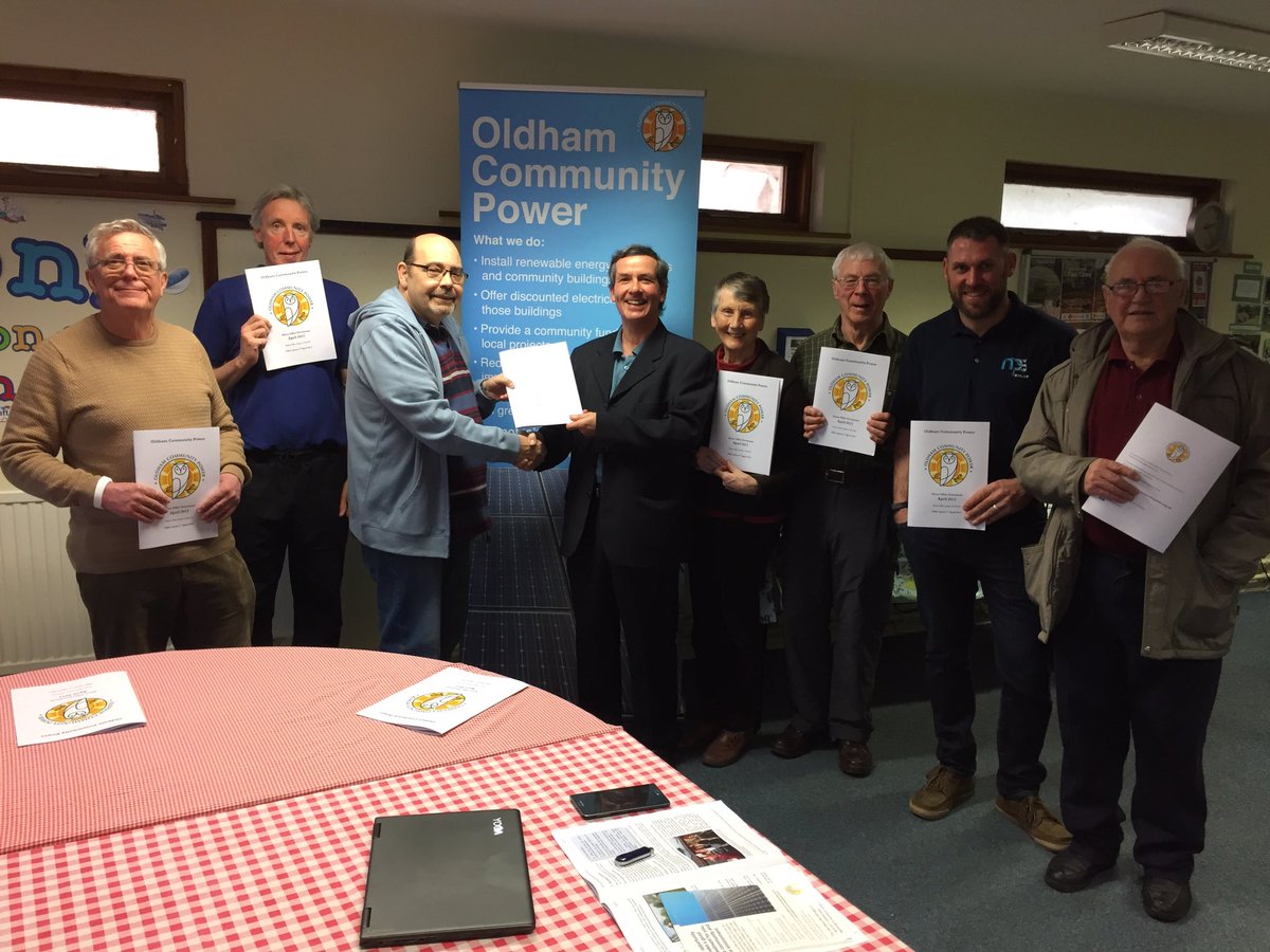 solar_bud's tweet photo. At the @oldhamcommunit1 share launch! Loads of interest, a great scheme, 4% return, 220kW solar PV phase 1 complete! @CllrAbdulJabbar https://t.co/rtrdHK52aJ