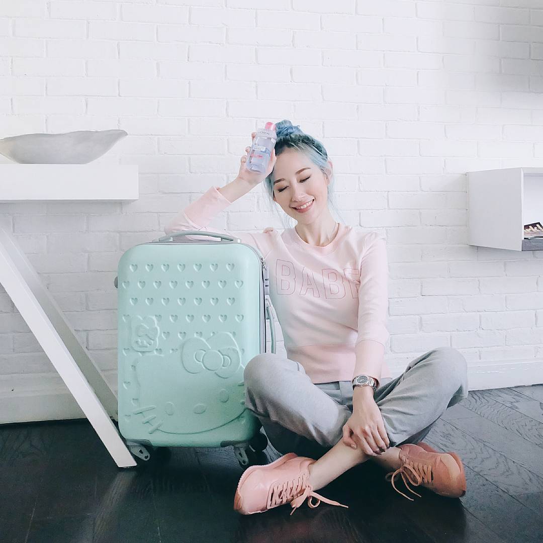 One of my in-flight beauty essentials (especially the long hauls): Micellar Water! I use it to remove my whole ma... instagram.com/p/BPaQDDTjYJD/