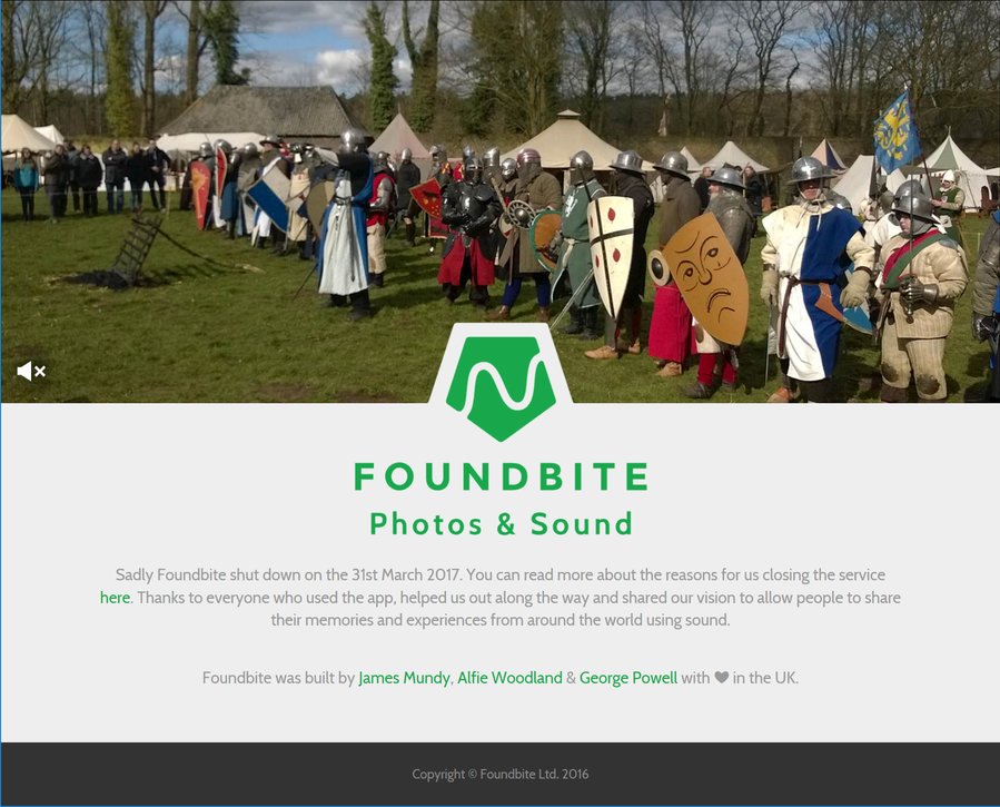 Foundbite's tweet image. That's it folks. Thank you so much for using the app, all your feedback and for sharing our vision!