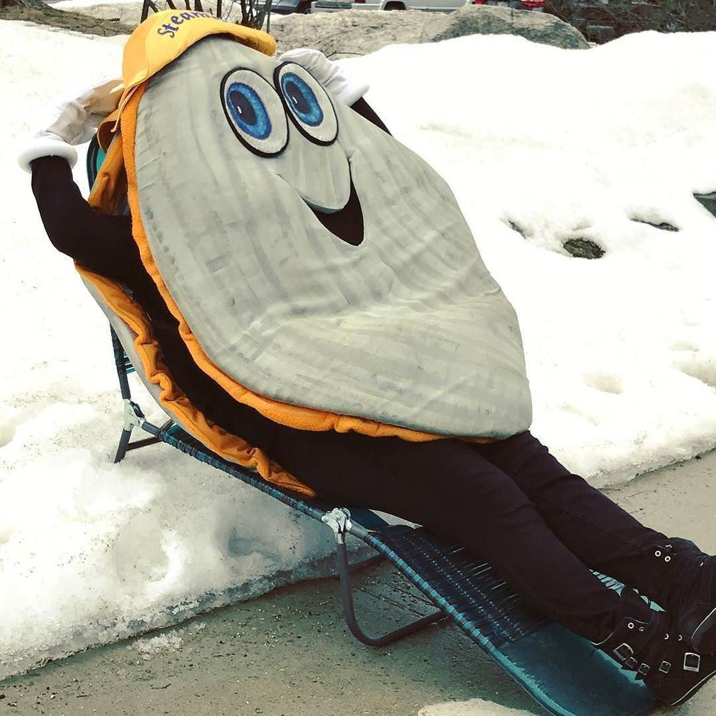 It's official! First chairs are out! #yarmouthclamfestival #yarmouthme #waitingfortheparade