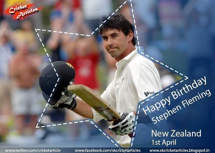 Happy Birthday to former New Zealand captain Stephen Fleming   