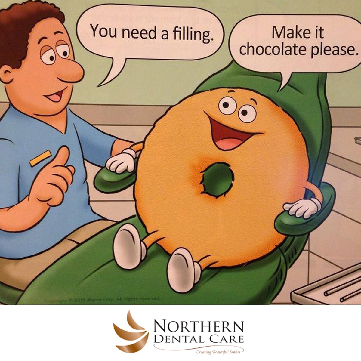 NDCSSM's tweet photo. Would you like some chocolate filling? #humor #fun #NorthernDentalCare 
705-575-7572 https://t.co/9RWKqdDodo