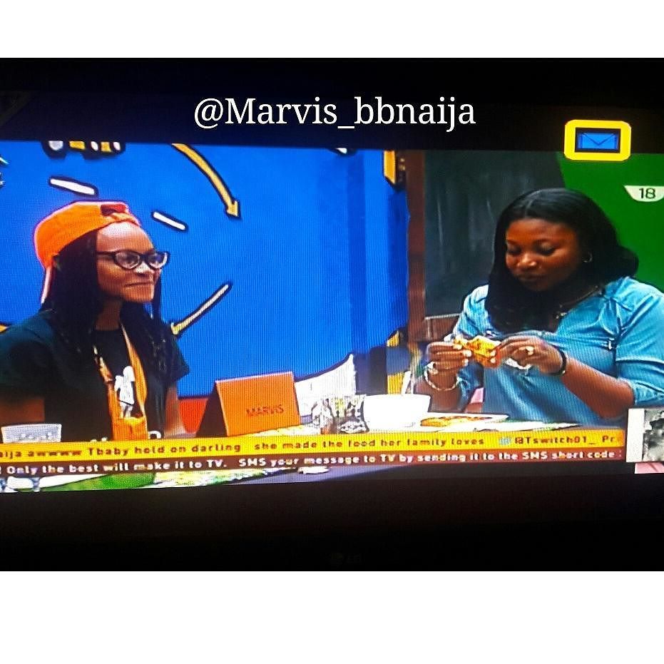 Marvis_Squad's tweet photo. Marvis gets a surprise visit from home. Her elder sister enjoys the meal Marvis prepared for her.
#bbnaija #bbsee… https://t.co/ajTqBVCH9p https://t.co/gT5hTvtKQZ