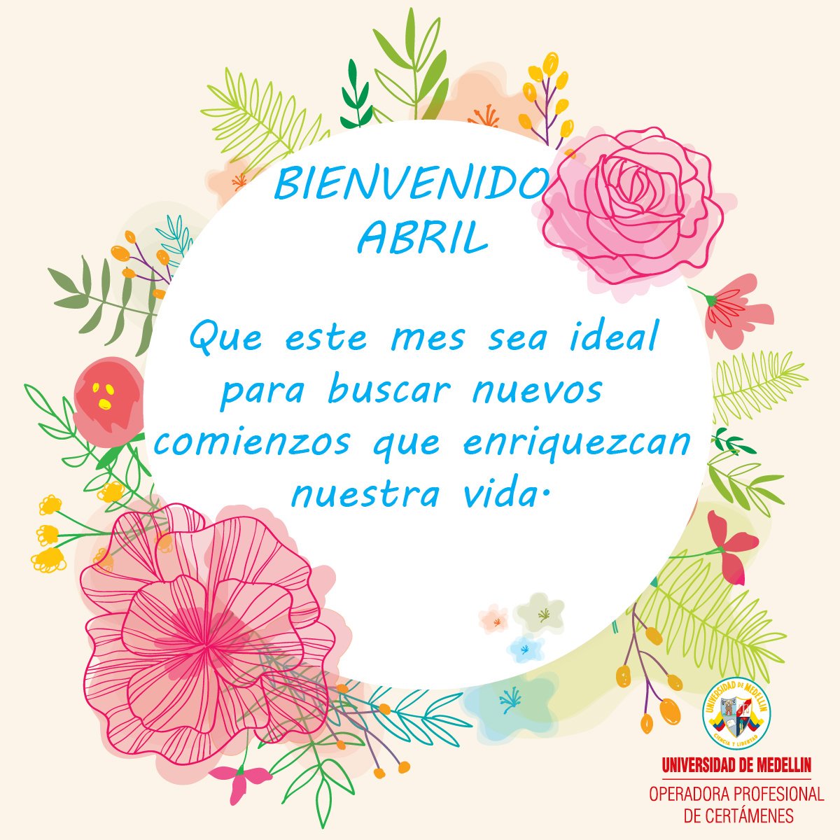OPCudem's tweet photo. La Operadora Profesional de Certámenes les desea muchos éxitos en el mes de abril. #Abril #OPC #Eventos #Felicidades https://t.co/8l0WTOqTFZ