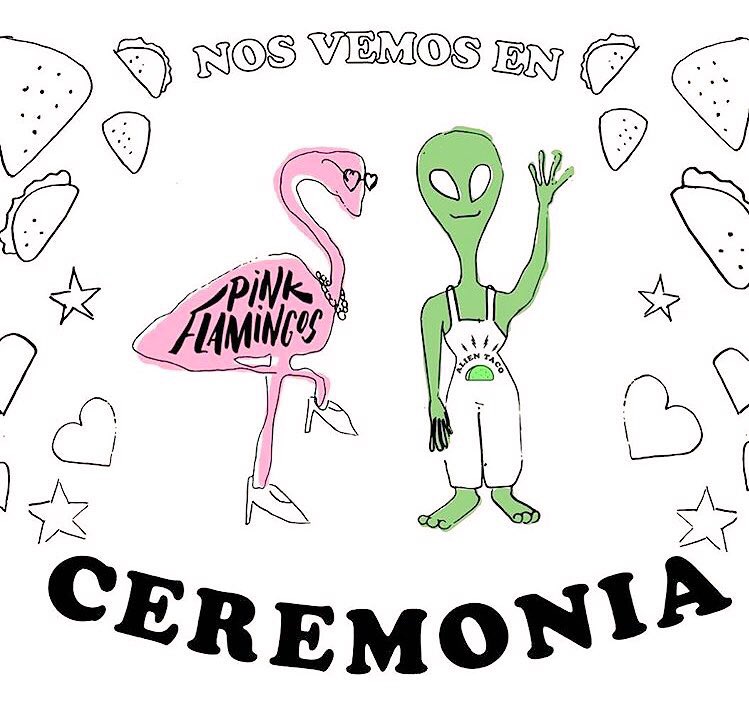 AlanOrnelas_'s tweet photo. Lleguen a @CeremoniaXXX y con @PLUS_ex caen directo a @alientacomx y #PinkFlamingos. 
Chilaquiles y tacos finos.

#Ceremonia17🚩🏴 https://t.co/vPLsRVajZJ