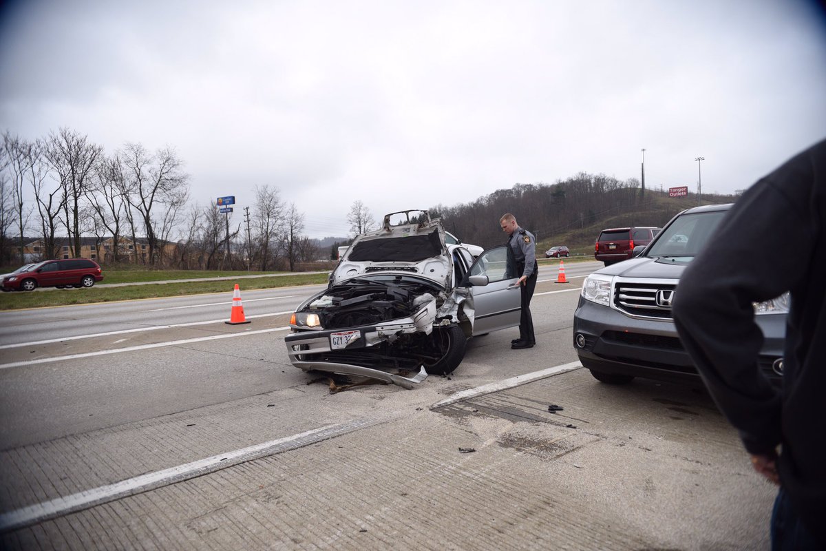 celestevank's tweet photo. Two vehicle accident on 79 near the exit at Meadowlands in Washington one driver transported to Allegheny General hospital https://t.co/Q21ApUp3wG