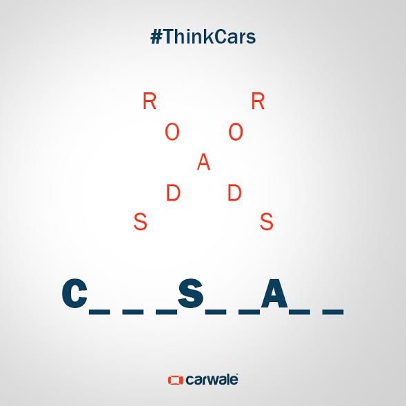 CarWale's tweet photo. We are back with our weekly quiz - #ThinkCars. Can you tell us the word being depicted in the pictograph? https://t.co/llGS6SPfkN
