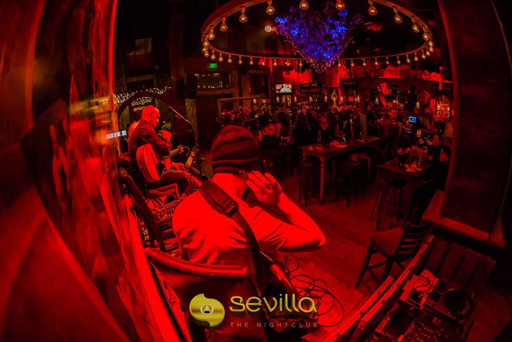 SevillaTapasSD's tweet photo. No jokes here... just good tapas, cold sangria and live music! Catch Joef on stage tonight in the #TapasBarLive at 9:30pm #CafeSevillaSD https://t.co/hmpIKs4Jf8