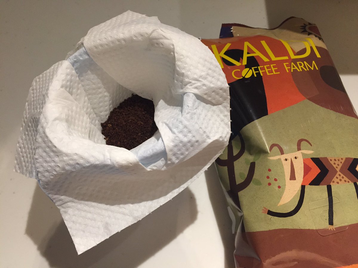 Diamond ラクラクダ En Twitter コーヒーフィルターの代わりに キッチンペーパーヾ ๑ ﾉ こちらの方が自分らしい お腹ペコリン部 カルディ