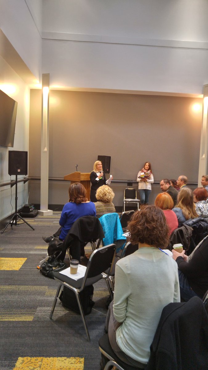 COAMFT's tweet image. Krista Speicher and Hannah Dudley handing out awards. #coamft