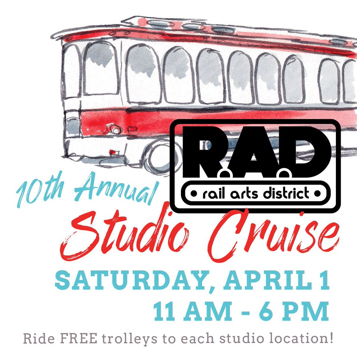 RADStudioCruise's tweet photo. #RAD2017 is underway! Come enjoy art, food, music &amp; free family fun @TheArtLot @Atl_Hot_Glass @GarageDoor119 @BeerWildHeaven @MudFireClay https://t.co/UdTt8Q3dX1