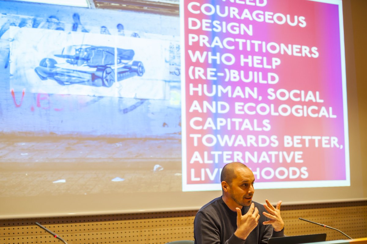TheSpurProject's tweet photo. We agree with @HannonPablo from School Hasselt at #TheSpurSeminar1: we need courageous design 2 (re-)build human social &amp;ecological capitals https://t.co/tNdo2tBqes