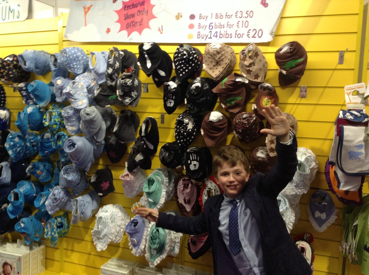 BabyShowGuide's tweet photo. My spies at #dublin @PregandBabyFair reporting in, old favorite of ours @FunkyGiraffebib has new staff member and bargains. https://t.co/QhTCV145kj