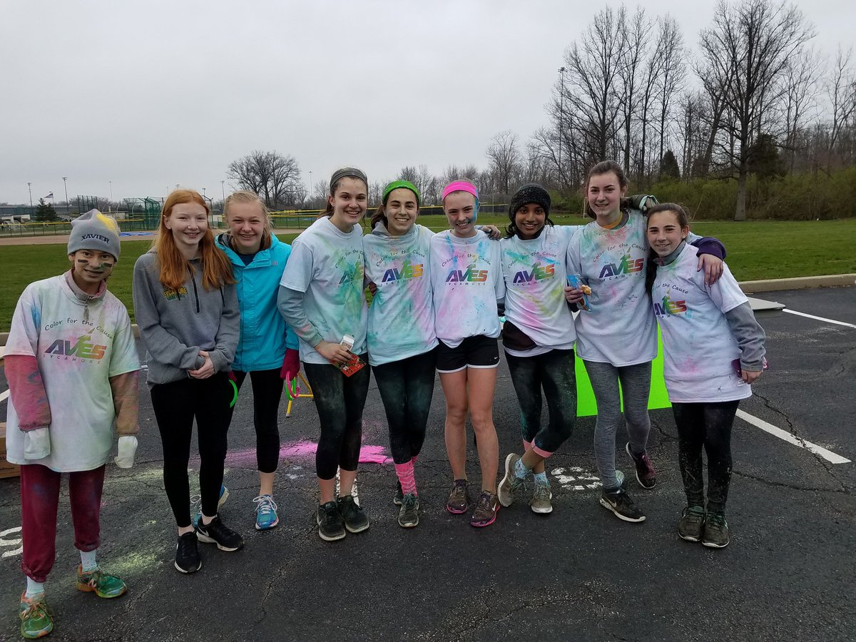 AviatorsXC's tweet photo. Color for the Cause run organized by Sycamore Student Council.  Well done! Fun time and great cause for local veterans. https://t.co/r7m9ndWW09