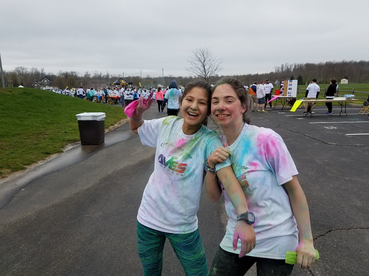 AviatorsXC's tweet photo. Color for the Cause run organized by Sycamore Student Council.  Well done! Fun time and great cause for local veterans. https://t.co/r7m9ndWW09