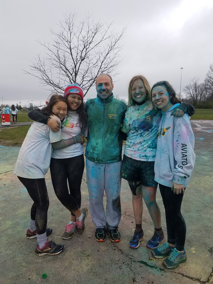 AviatorsXC's tweet photo. Color for the Cause run organized by Sycamore Student Council.  Well done! Fun time and great cause for local veterans. https://t.co/r7m9ndWW09