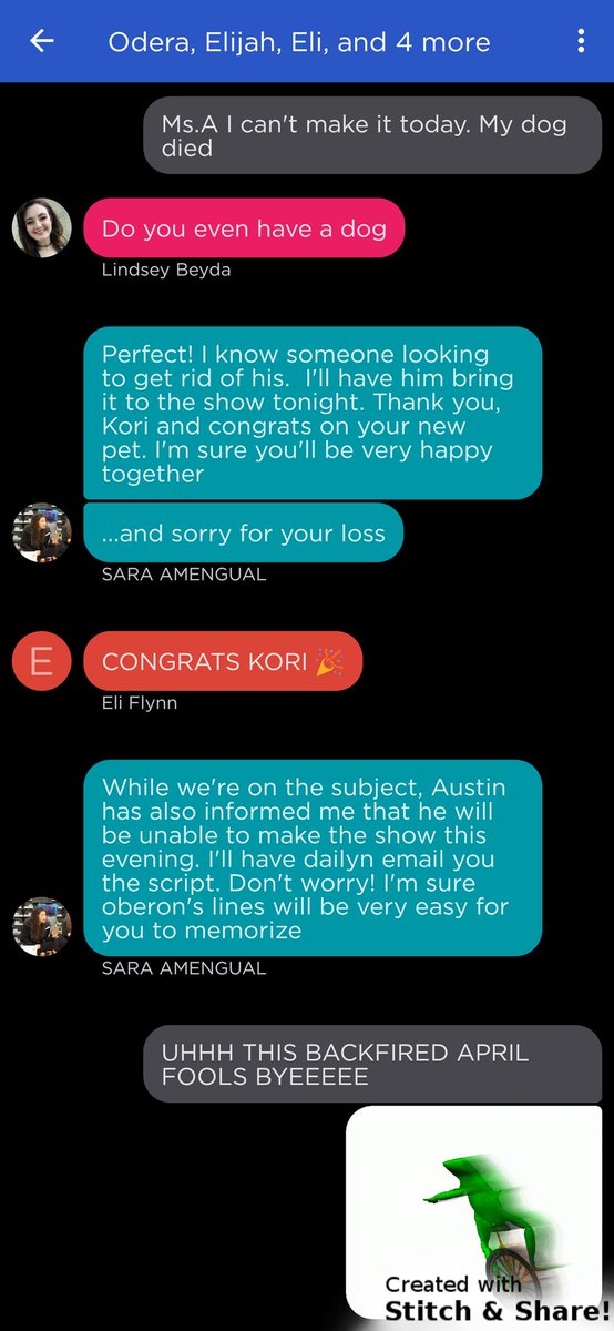 koriginalz's tweet image. I love our drama teacher #AprilFooled