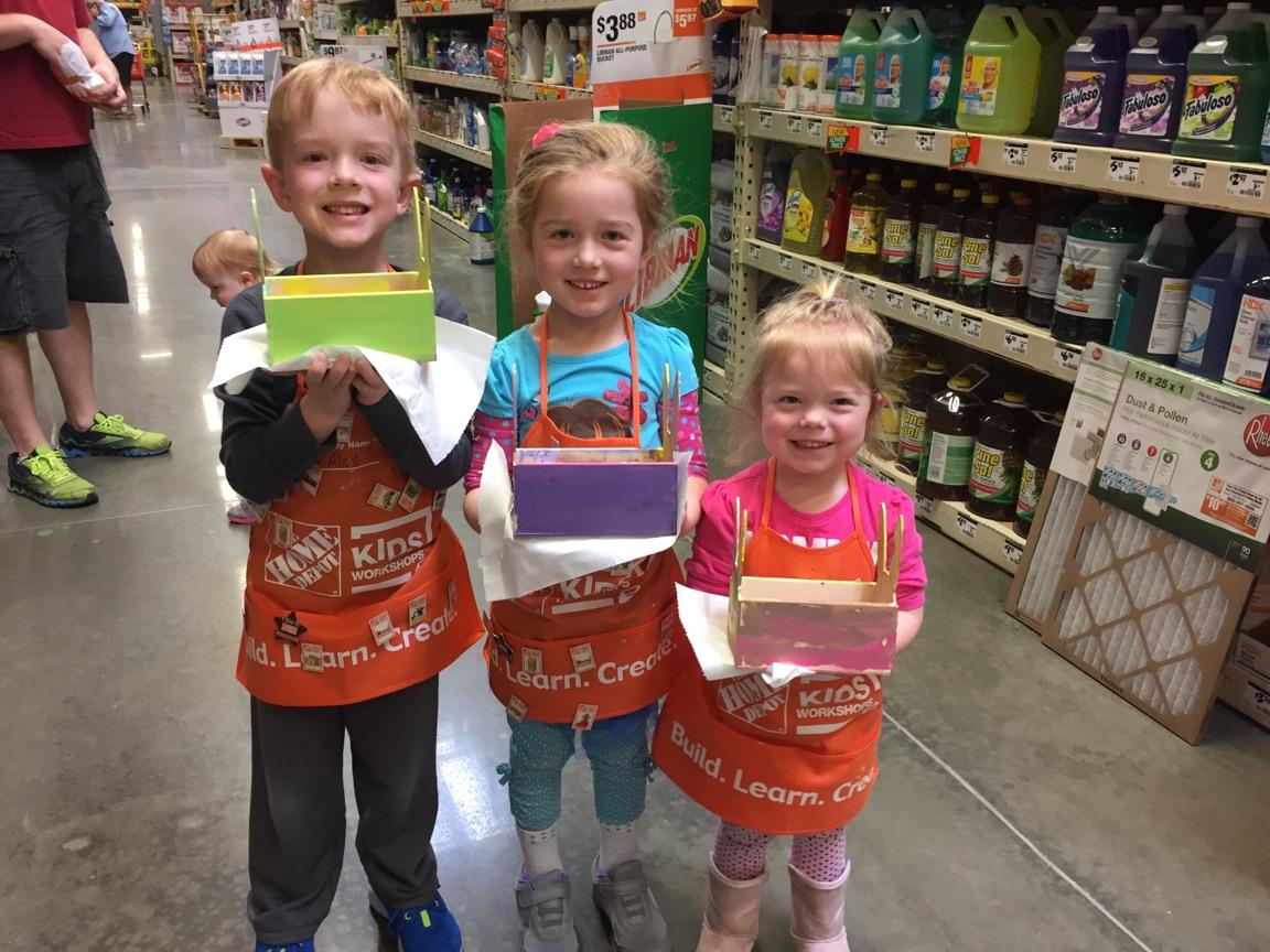 Lots of happy faces at our #kidsworkshop today! #steelecreek #homedepot <a href="/eric_tweddle/">Eric Tweddle</a> <a href="/TaraTuckerTHD/">Tara Tucker</a> @JoeBechtelTHD