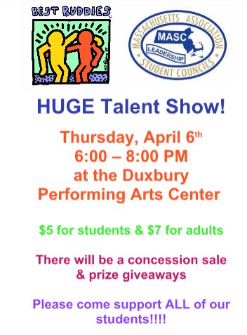 Dux2018's tweet image. The Annual @DuxBestBuddies and @duxstuco Talent Show is THIS THURSDAY 6-8pm! Teachers and students will be performing! Something not to miss