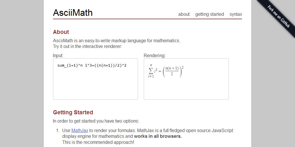 taswarbhatti's tweet image. #AsciiMath An easy-to-write markup language for #mathematics | bit.ly/2nsnNeO