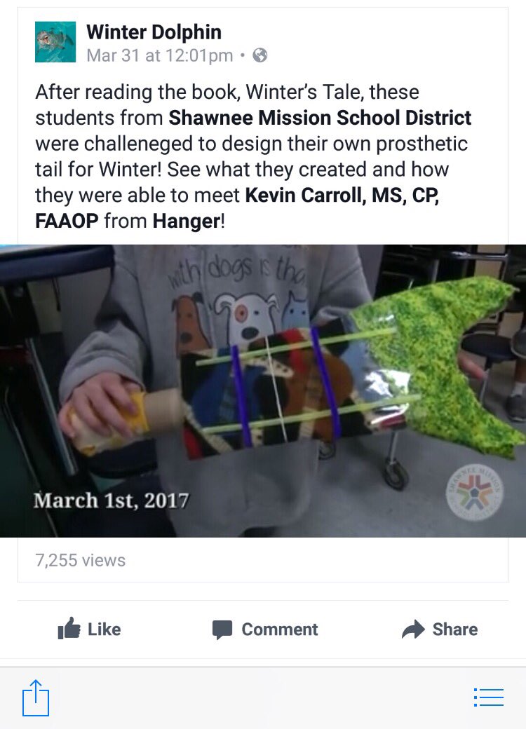TOverton71's tweet image. Wow, SMSD Sunflower 5th graders are featured on Winter the Dolphin's FB pg! 
#7kviews
@theSMSD 
@SunflowerSMSD