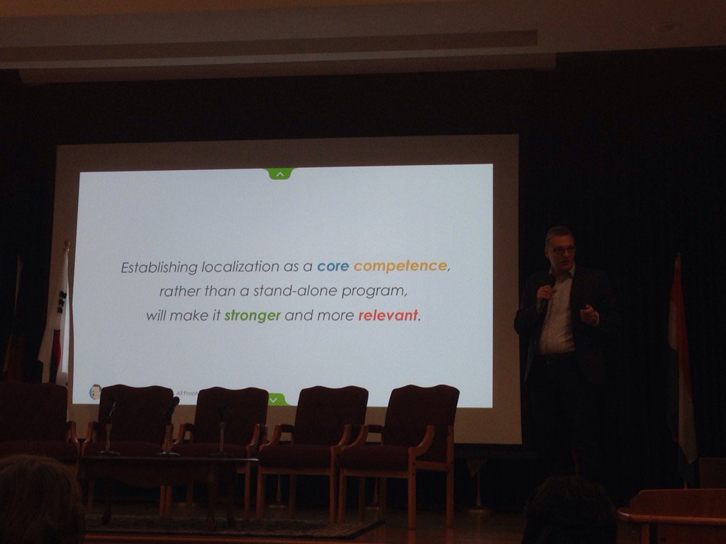 WinnieHeh's tweet image. Andrew Lawless #MontereyForum @MIIS: Make L10N a core competence.