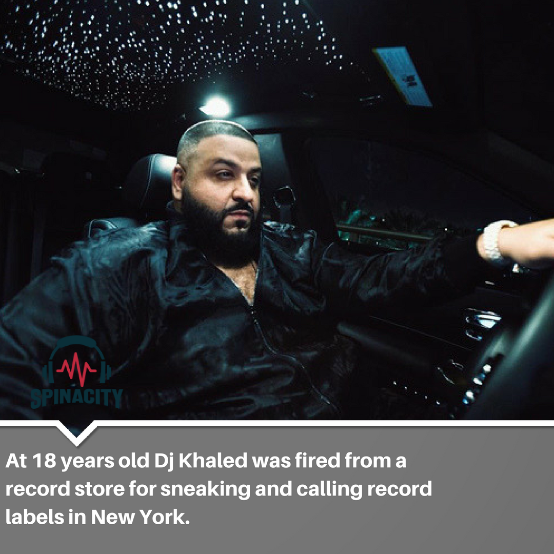 spinacitymusic's tweet photo. #SpinacityFact At 18 years old Dj Khaled was fired from a record store for sneaking and calling record labels in New York. #Spinacity https://t.co/2u8L4MZsyX