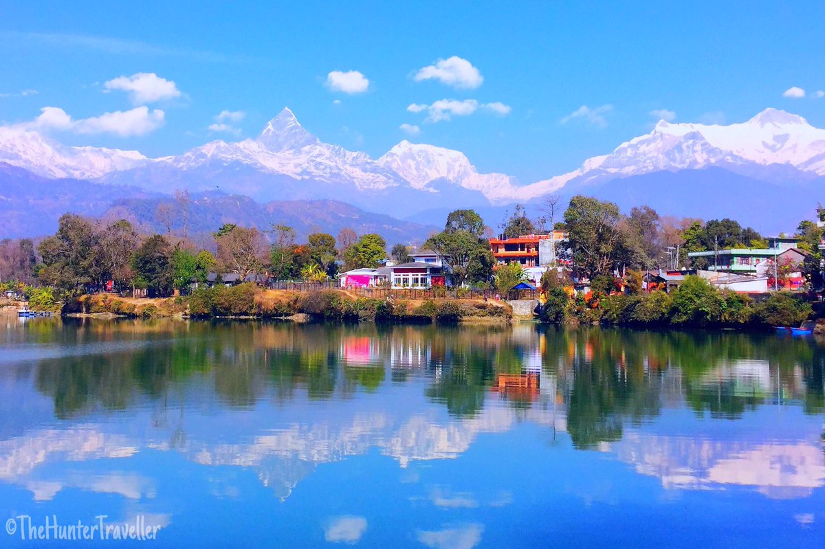 TheHunterTravlr's tweet photo. Breathtaking views of the #Himalayas in Pokhara! I'm going to miss this place 🇳🇵❤🏔 #Nepal #Nature #Amazingplaces https://t.co/iMSIBHSTHo