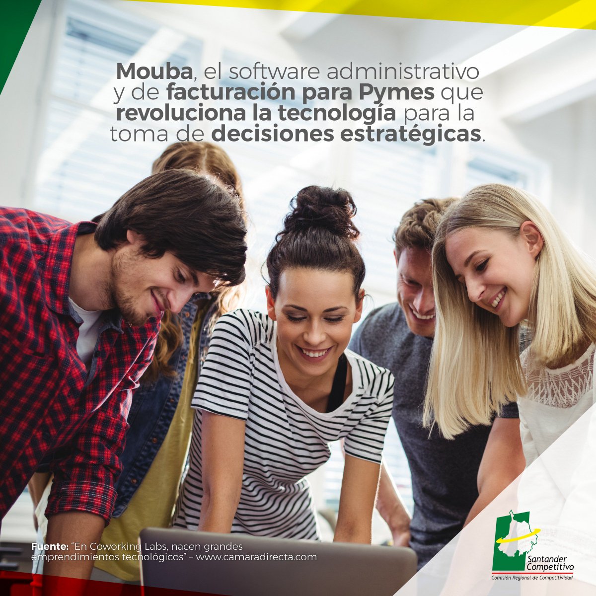 CRCSantander's tweet photo. .@mouba_co fue consolidada en el programa de Incubación de #CoworkingLabs de @CCBucaramanga junto a MinTIC y @AppsCo. https://t.co/Nv6qU42327