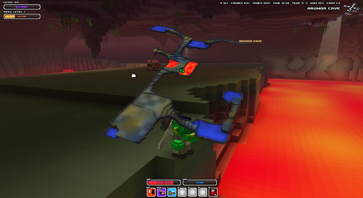 There is now a dungeon map! It gets uncovered more and more while you explore the dungeon.