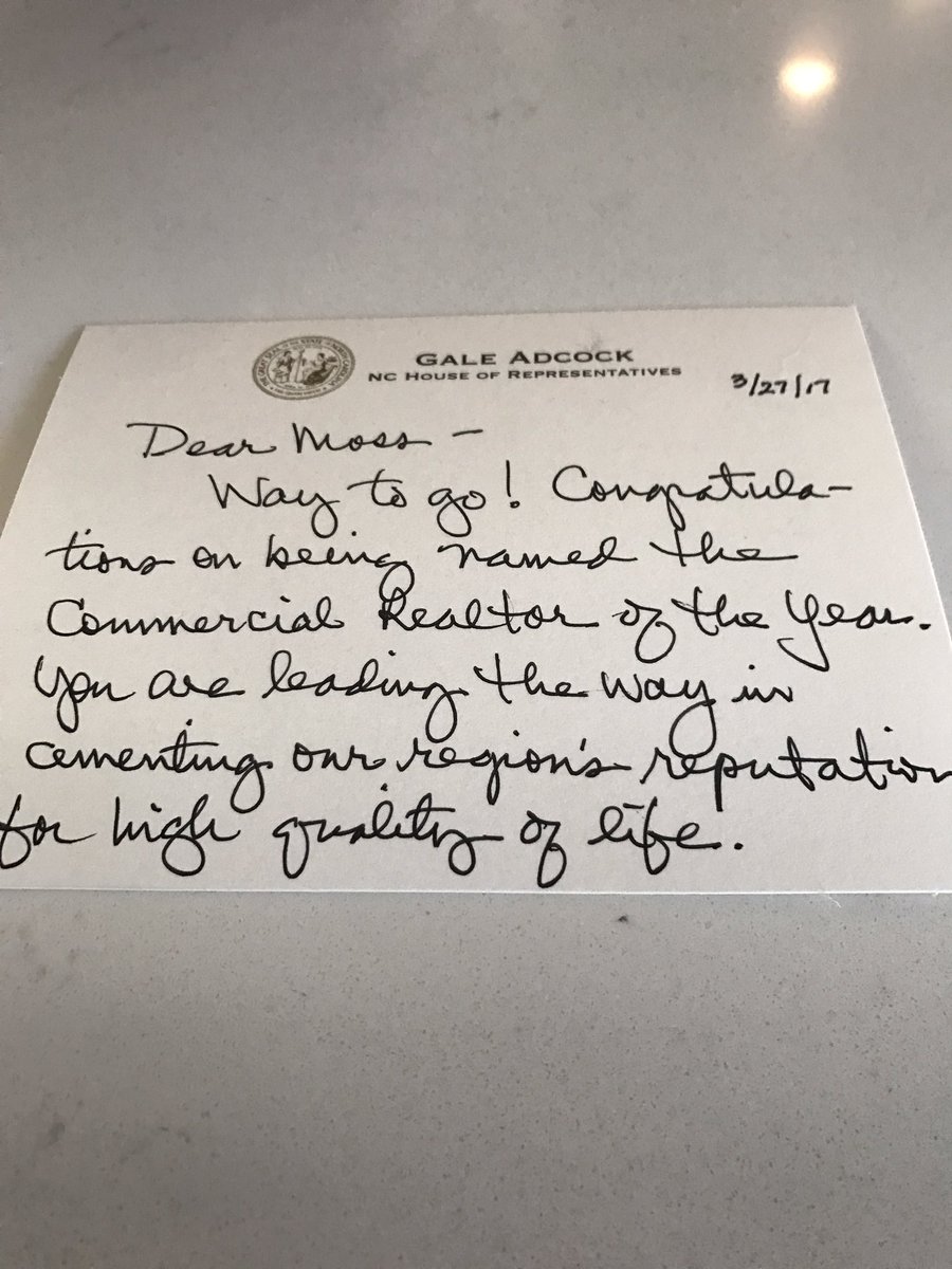 MossWitheruwld's tweet photo. @galeadcock thanks so much for the note. It means a lot. Keep an eye on my man @BrianTurnerNC #ncforward https://t.co/DbCAPVrO6L