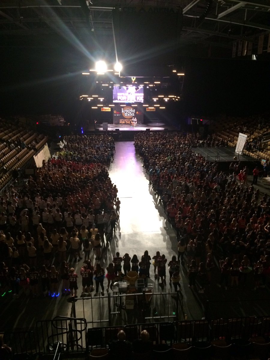 eliteopsenergy's tweet photo. Here's a portion of the 1200 students trying to raise $1.2M for Arnold Palmer Children's Hospital. @KnightThonUCF https://t.co/d9StFtSE90