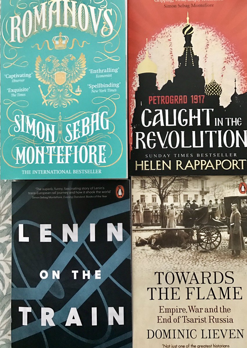 chrisbuijink's tweet photo. 4 great books @simonmontefiore @HelenRappaport #CatherineMerridale #DominicLieven; go visit #1917RomanovsandRevolution @dehermitage (>Sep17) https://t.co/mQQso9QsmG