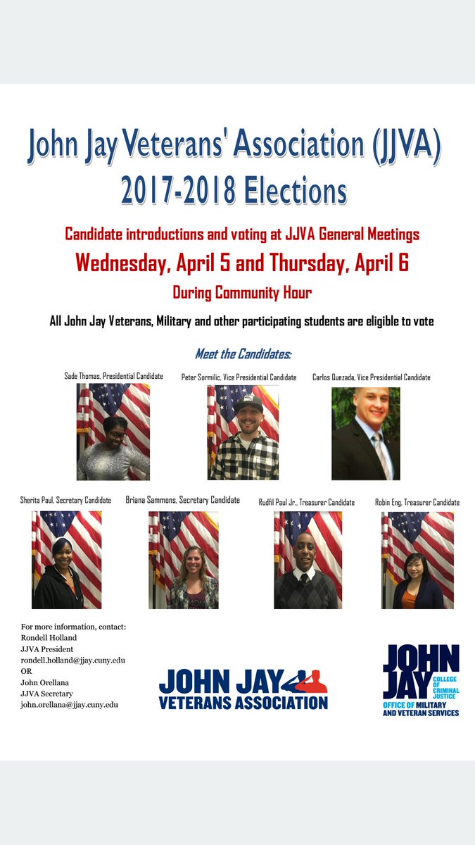 Johnjayveterans's tweet photo. everyone is welcome to come support our veterans or vote as we begin to transition. #myjohnjay #myjjay #cunyvets #johnjay #johnjaycollege https://t.co/viN34ICrwF