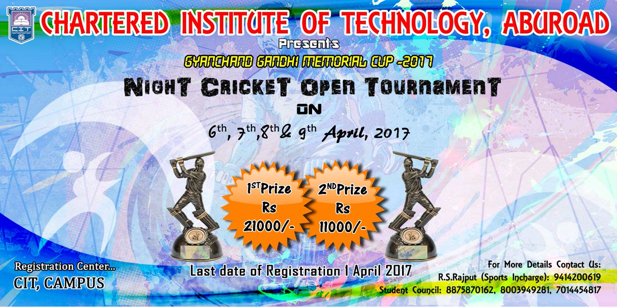 citaburoad's tweet photo. Registrations Open - Deadline Extended upto 04/04/2017. Contact Details in Pic @rishabgandhi https://t.co/JdgChhUp3S