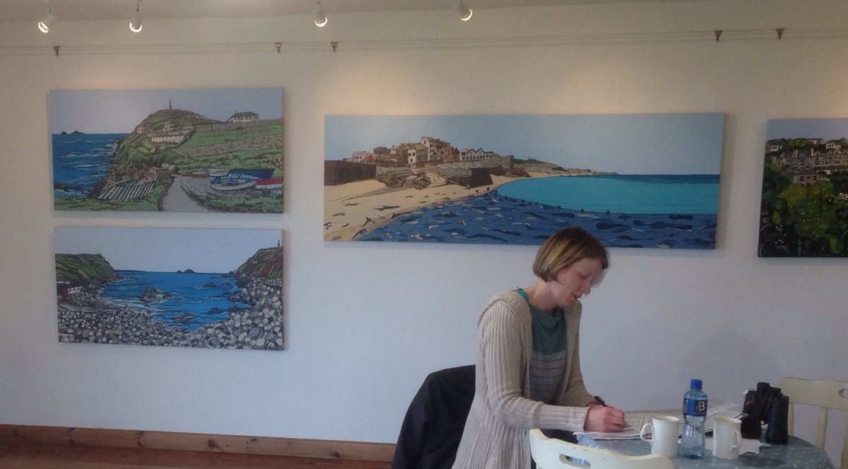 kate_lockhart's tweet photo. All ready for my opening tomorrow at The School House Gallery, Morvah. #Cornwall #stives #artonthecoast @StIvesHarbour @StIvesSociety https://t.co/15yggsS6YB