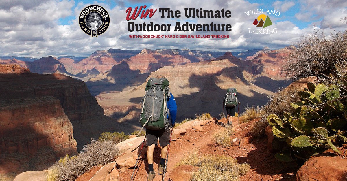 WoodchuckCider's tweet photo. Win the Ultimate Outdoor Adventure w/ @WildlandTrek! Learn how 2 #EntertoWin a trip for you &amp; 3 friends! https://t.co/mgyiTqO8kT #Woodchuck https://t.co/l50VnKfqY7