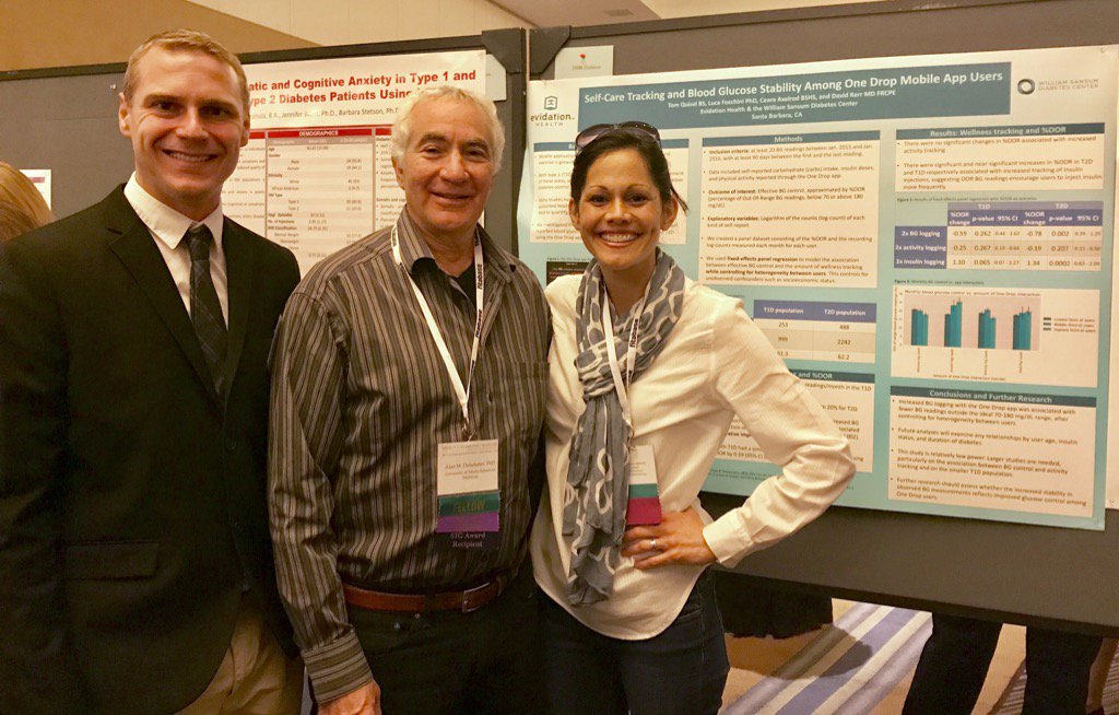 chandraosborn's tweet image. .@tquisel &amp;amp; @GoDiabetesMD find logging w/@onedroptoday reduces out of range BG in #PWDs. @alandelamater #SBM2017