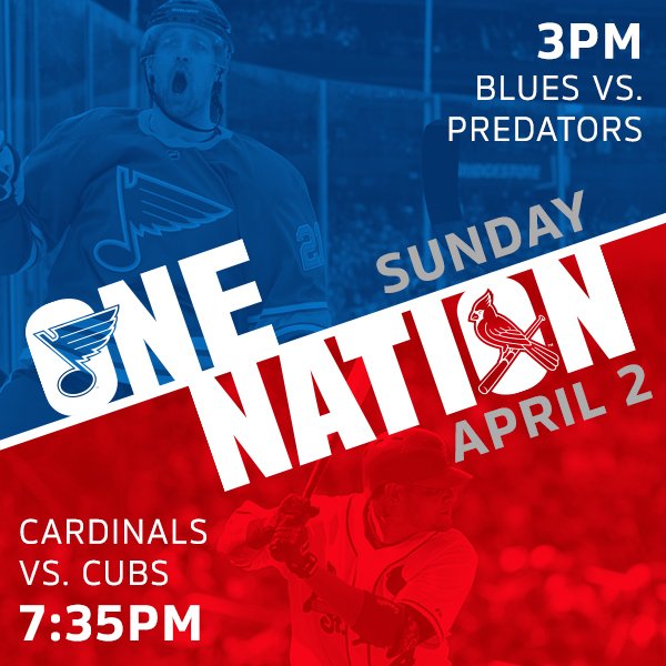 StLouisBlues's tweet photo. RT if you're excited for St. Louis' Ultimate Sports Day tomorrow, starting with #stlblues at 3 p.m.! #TeamSTL https://t.co/bpG71S4xhE https://t.co/FUocRIfwmT